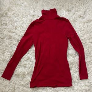 Red Long Sleeve Turtleneck
